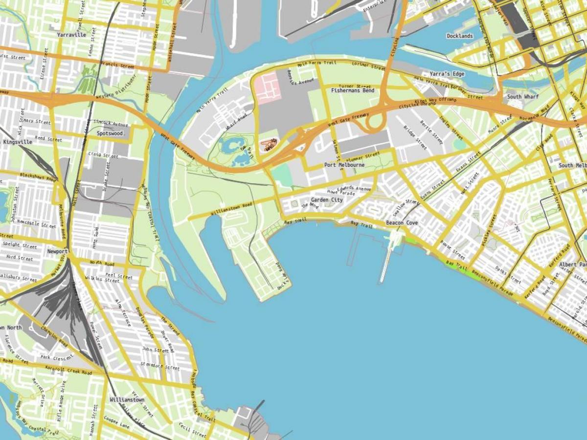 mapa de port Melbourne
