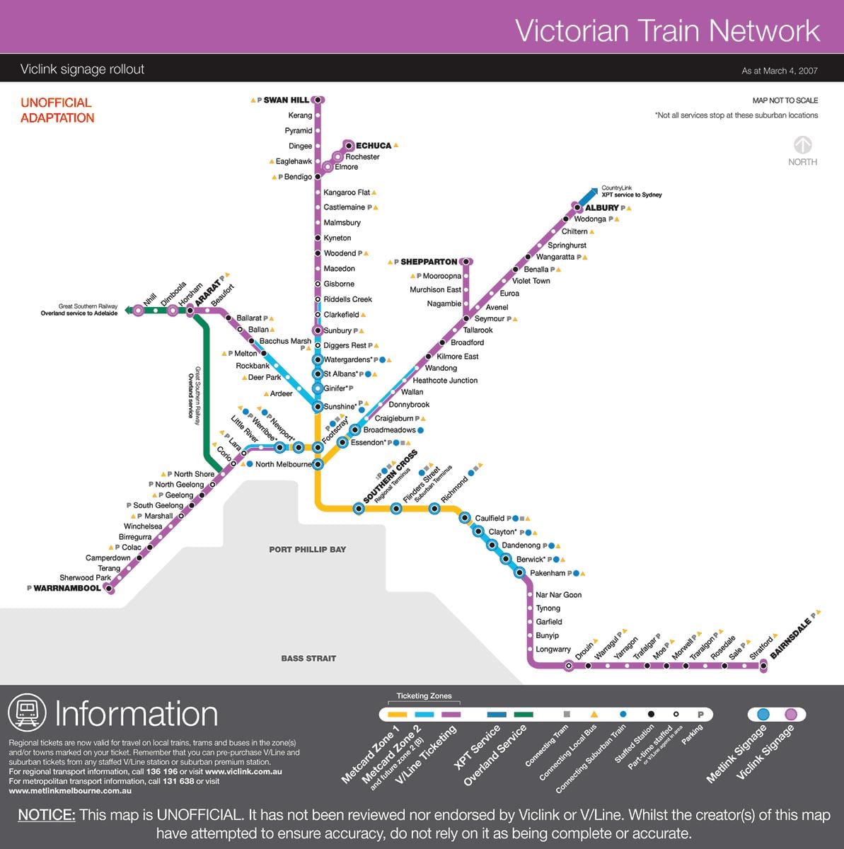 vline trem mapa