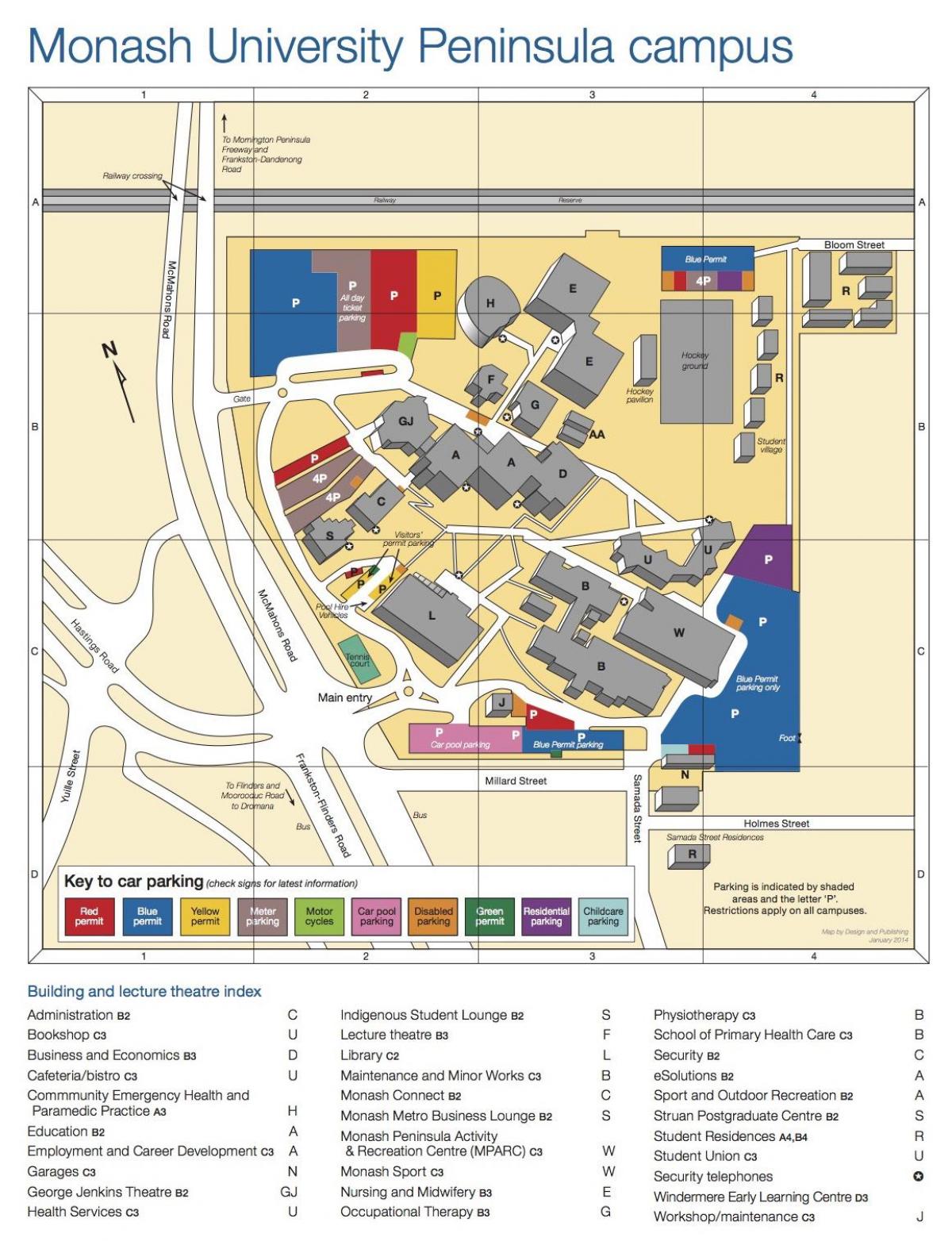 A Monash university mapa do campus.