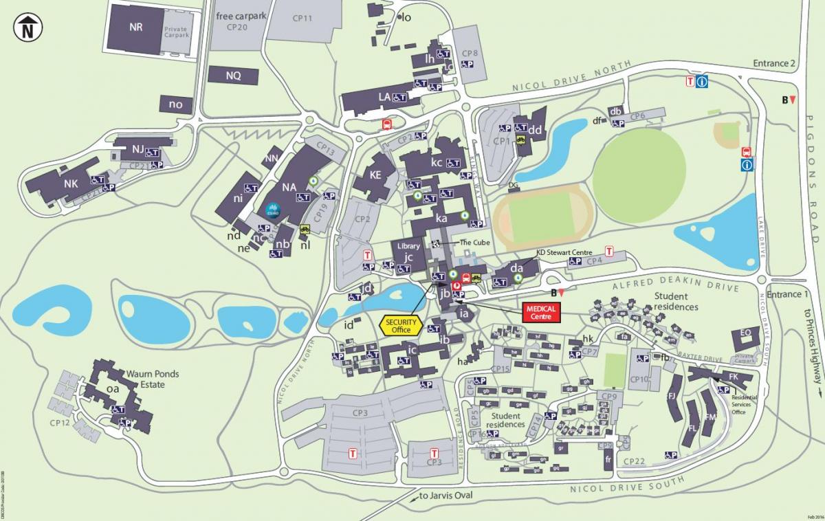 Deakin mapa do campus.