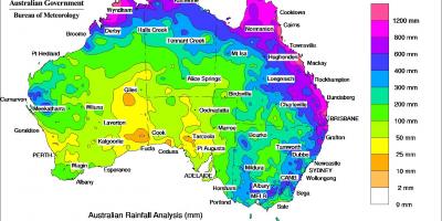 Melbourne chuva mapa
