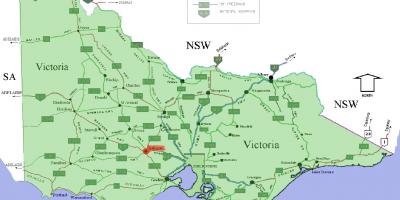 Códigos postais de Victoria mapa
