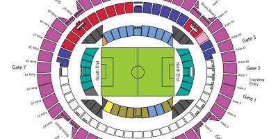 Mapa do estádio Etihad Melbourne