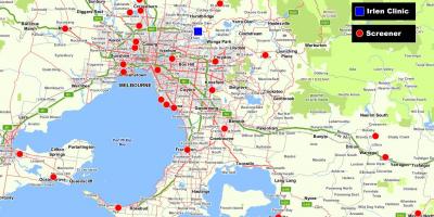 Mapa de maior Melbourne