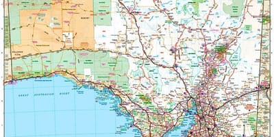 Mapa da Austrália do sul