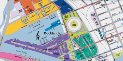 Docklands mapa de Melbourne