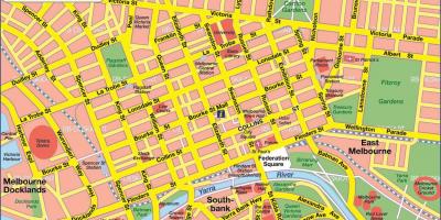 Melbourne mapa da cidade