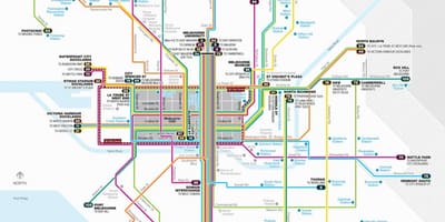 Melbourne eléctrico mapa de rotas