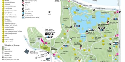 Jardim botânico de Melbourne mapa