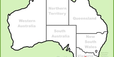 Mapa De Melbourne, Austrália