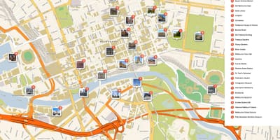 Melbourne turismo mapa