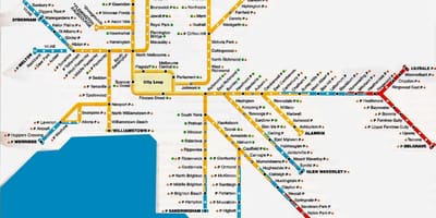 Melbourne área metropolitana mapa