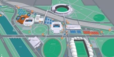 Melbourne parque olímpico mapa