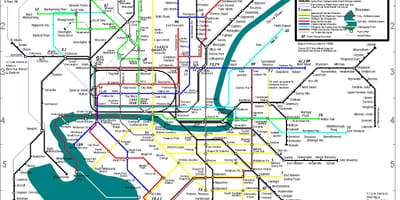 Melbourne mapa de ônibus